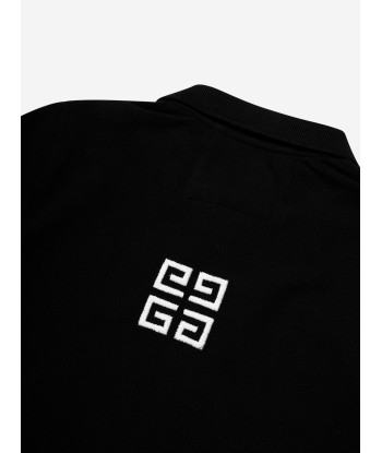 Givenchy Boys Half Zip Logo Polo Shirt in Black en ligne des produits 