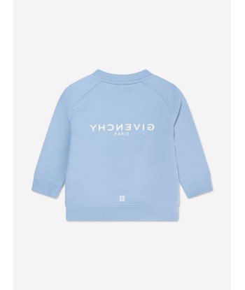 Givenchy Boys Logo Print Sweatshirt in Blue Le MVP de beaucoup