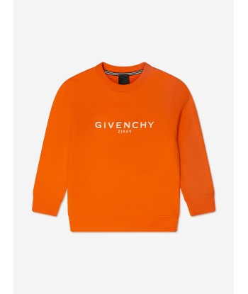 Givenchy Boys Logo Print Sweatshirt in Orange offre 