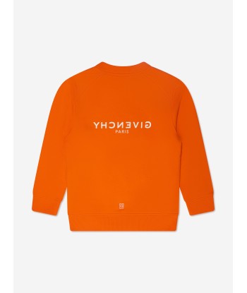 Givenchy Boys Logo Print Sweatshirt in Orange offre 