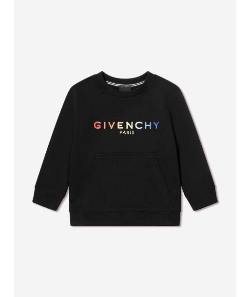 Givenchy Boys Embroidered Logo Sweatshirt in Black Découvrez la collection