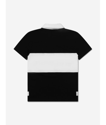 Givenchy Boys Embroidered Logo Rugby Polo Shirt in Black À commander