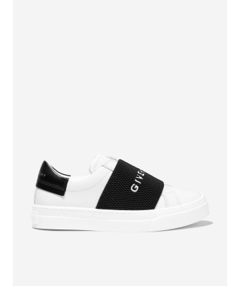 Givenchy Boys Leather Logo Band Trainers in White 50-70% off 