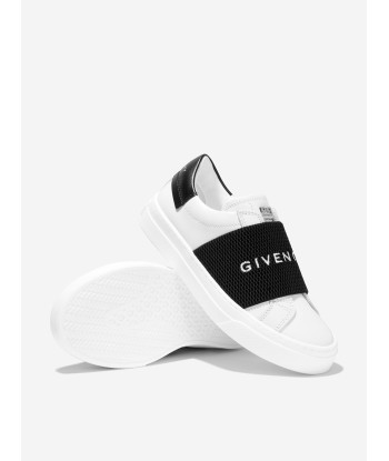 Givenchy Boys Leather Logo Band Trainers in White 50-70% off 