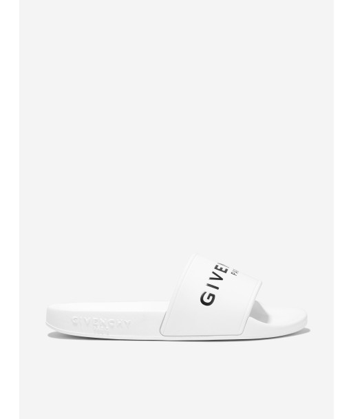 Givenchy Boys Logo Sliders in White destockage