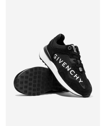 Givenchy Boys Suede Logo Runner Trainers in Black de pas cher