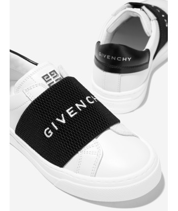 Givenchy Boys Leather Logo Band Trainers in White 50-70% off 