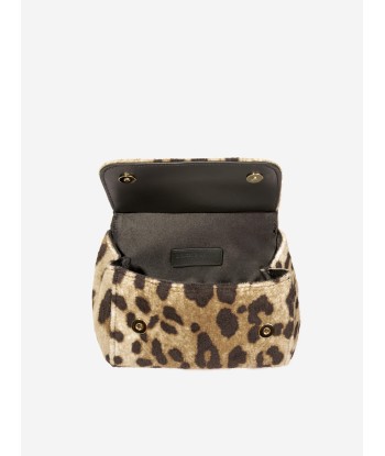 Dolce & Gabbana Girls Leopard Print Handbag in Beige pas cher 