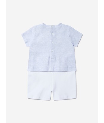 Givenchy Baby Boys Logo Romper in Blue hantent personnes