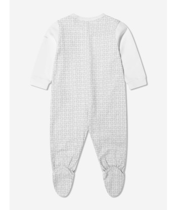 Givenchy Baby 4G Logo Print Babygrow in Grey pas cher