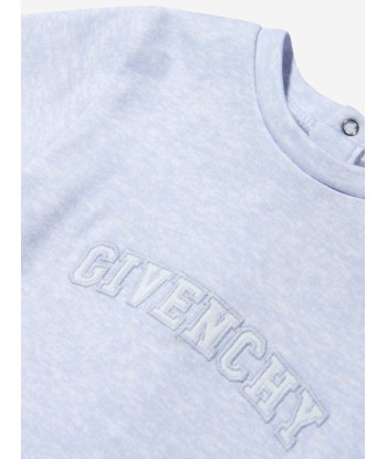 Givenchy Baby Boys Logo Romper in Blue hantent personnes