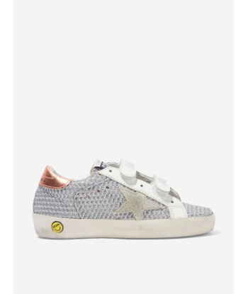 Golden Goose Kids Old School Glitter And Suede Star Trainers de technologie