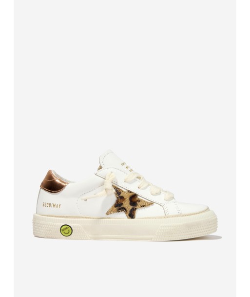 Golden Goose Kids May Leather Leopard Horsy Star Trainers Découvrez la collection