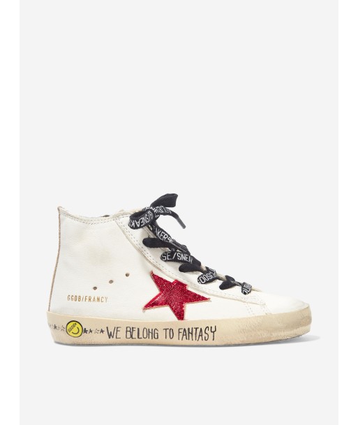 Golden Goose Kids Francy Leather Vintage Star High Top Trainers Les êtres humains sont 