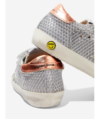 Golden Goose Kids Old School Glitter And Suede Star Trainers de technologie