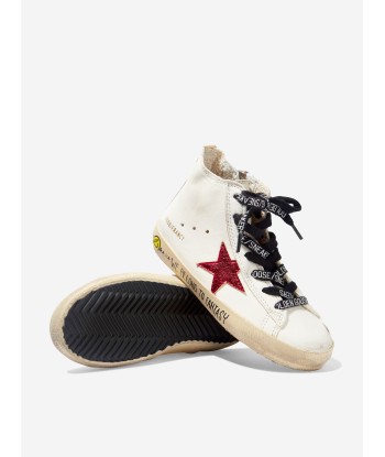 Golden Goose Kids Francy Leather Vintage Star High Top Trainers Les êtres humains sont 