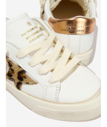 Golden Goose Kids May Leather Leopard Horsy Star Trainers Découvrez la collection