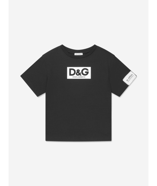 Dolce & Gabbana Boys Logo T-Shirt in Black de la marque