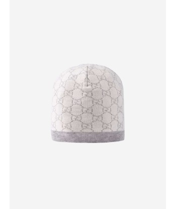 Gucci Baby GG Wool Hat in Grey shop