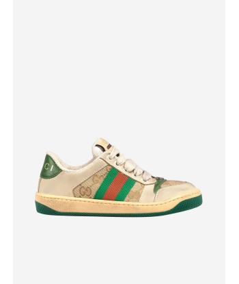 GUCCI Kids Leather Screener Trainers Livraison rapide