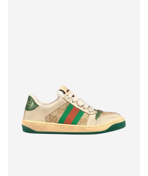 GUCCI Kids Leather Screener Trainers Livraison rapide