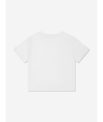 Dolce & Gabbana Boys Logo Print T-Shirt in White 50-70% off 