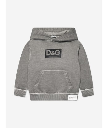 Dolce & Gabbana Boys Logo Hoodie in Khaki Amélioration de cerveau avec