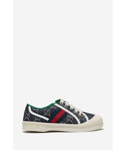 Gucci Unisex Denim Jacquard GG Tennis Trainers Faites des économies