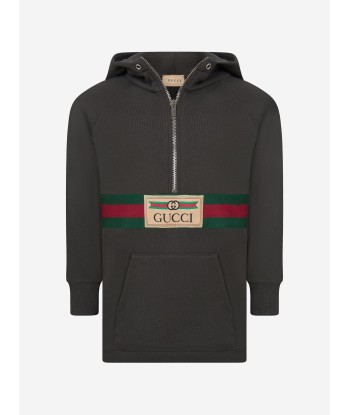 Gucci Kids Half Zip Logo Hoodie du meilleur 