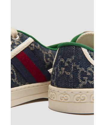 Gucci Unisex Denim Jacquard GG Tennis Trainers Faites des économies