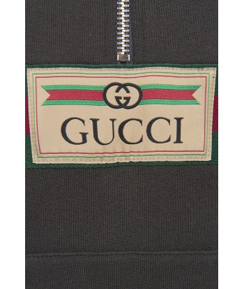 Gucci Kids Half Zip Logo Hoodie du meilleur 