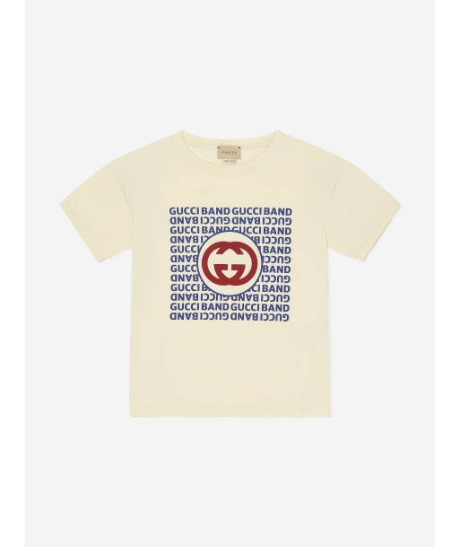 Gucci Boys Logo Print T-Shirt Faites des économies