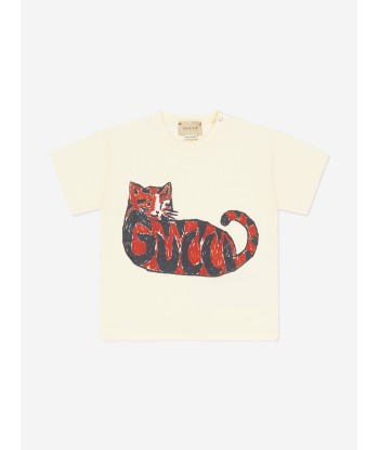 Gucci Baby Logo Print T-Shirt est présent 