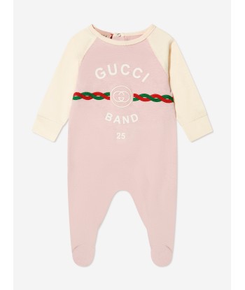 Gucci Baby Girls Logo Print Babygrow À commander