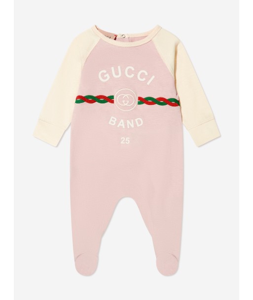 Gucci Baby Girls Logo Print Babygrow À commander