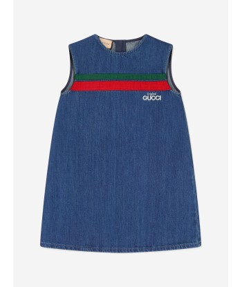 Gucci Girls Organic Cotton Denim Dress à prix réduit toute l'année