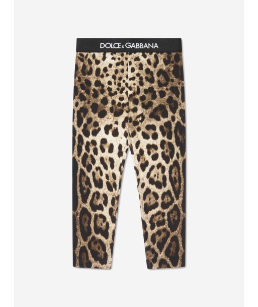 Dolce & Gabbana Girls Leopard Print Leggings in Beige Amélioration de cerveau avec