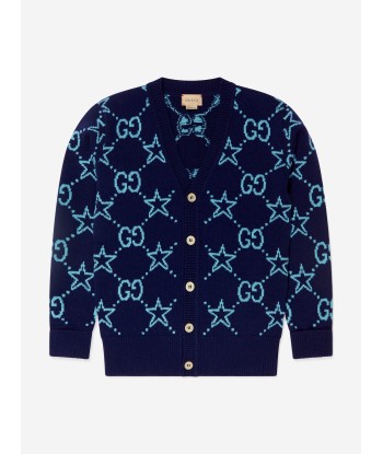 Gucci Boys Wool Intarsia Cardigan Jusqu'à 80% De Réduction