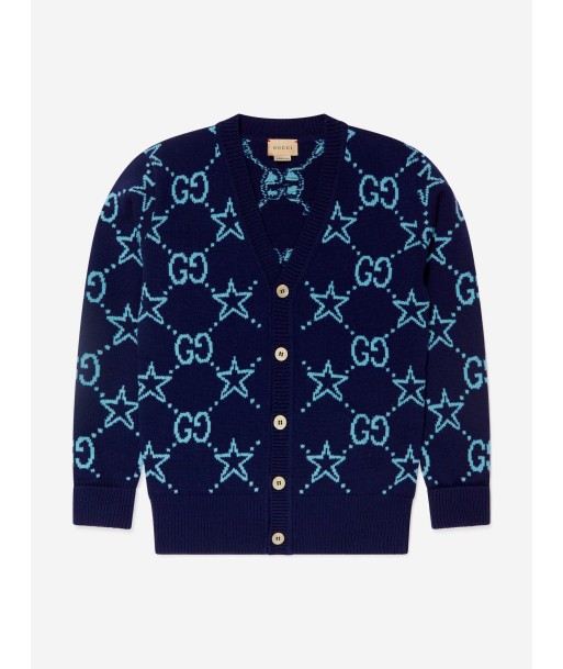 Gucci Boys Wool Intarsia Cardigan Jusqu'à 80% De Réduction