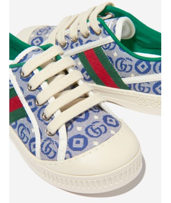 Gucci Kids Tennis 1977 Trainers in Blue pas cher chine