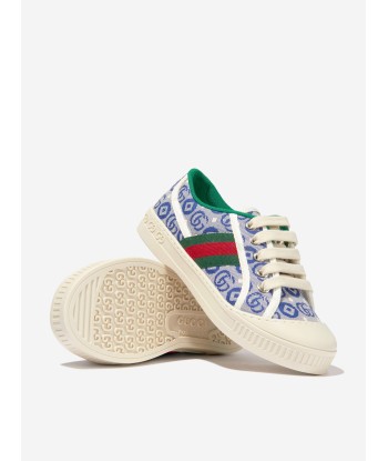 Gucci Kids Tennis 1977 Trainers in Blue pas cher chine