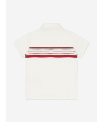 Gucci Boys Striped Logo Print Polo Shirt prix