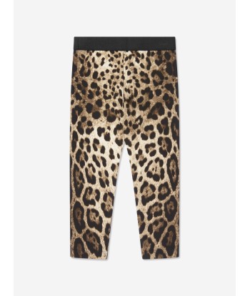 Dolce & Gabbana Girls Leopard Print Leggings in Beige Amélioration de cerveau avec