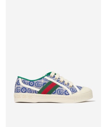 Gucci Kids Tennis 1977 Trainers in Blue pas cher chine