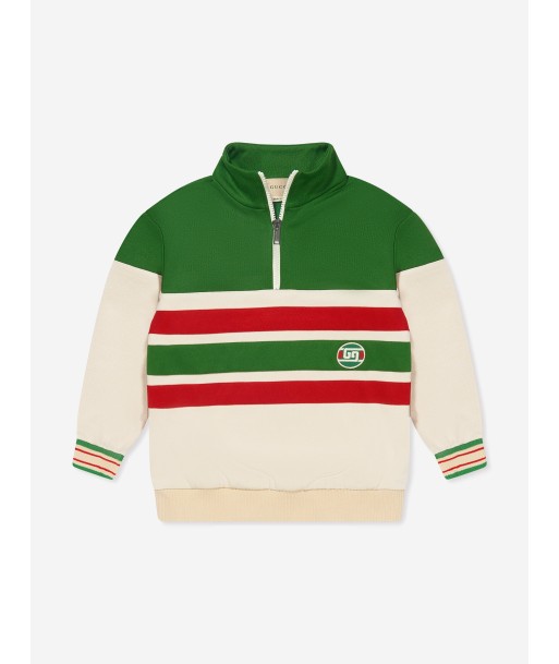 Gucci Boys Technical Jersey Half Zip Sweatshirt les ctes