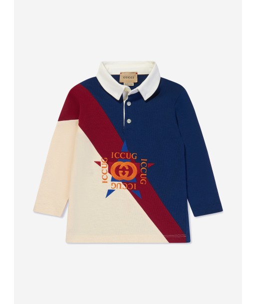 Gucci Baby Boys Long Sleeve Logo Polo Shirt l'achat 