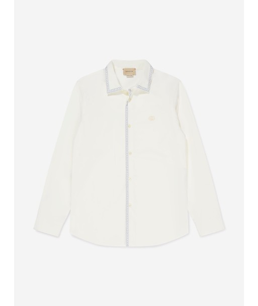 Gucci Boys Embroidered Long Sleeve Shirt Vous souhaitez 