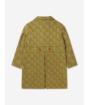 Gucci Boys Wool Blend Double GG Coat Jusqu'à 80% De Réduction