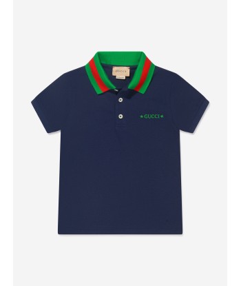 Gucci Boys Logo Polo Shirt brillant des détails fins