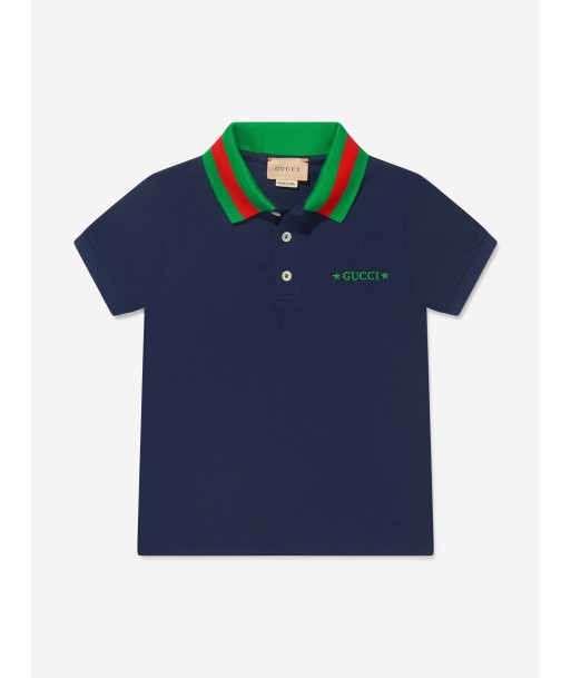 Gucci Boys Logo Polo Shirt brillant des détails fins